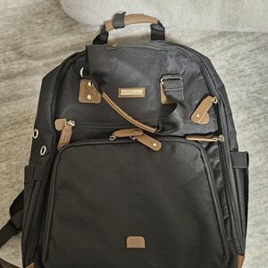 Stylish Black and Tan Men's Backpack